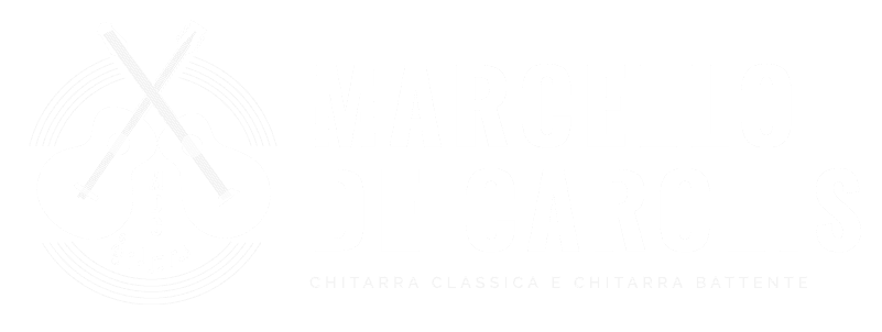 Logo png di Marcello De Carolis chitarra battente e chitarra classica